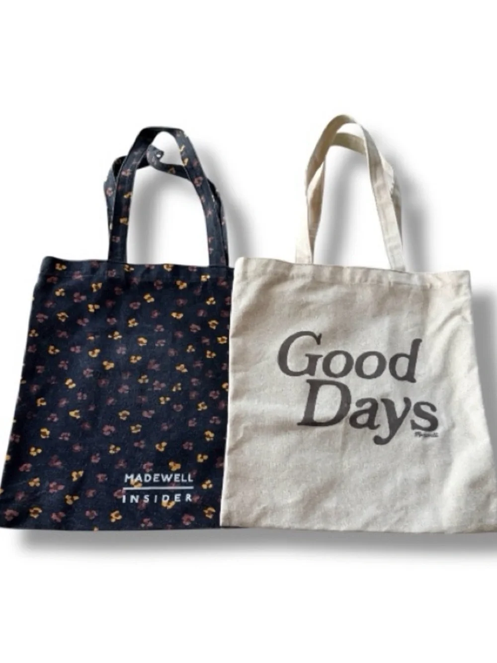 Madewell 2 Reusable Canvas Tote Bags The Good Days and Floral Insider
